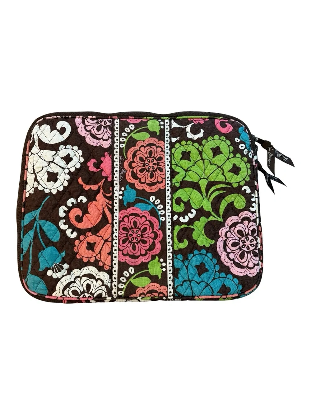 Vera Bradley Mocha Rouge Quilted Laptop Sleeve 13